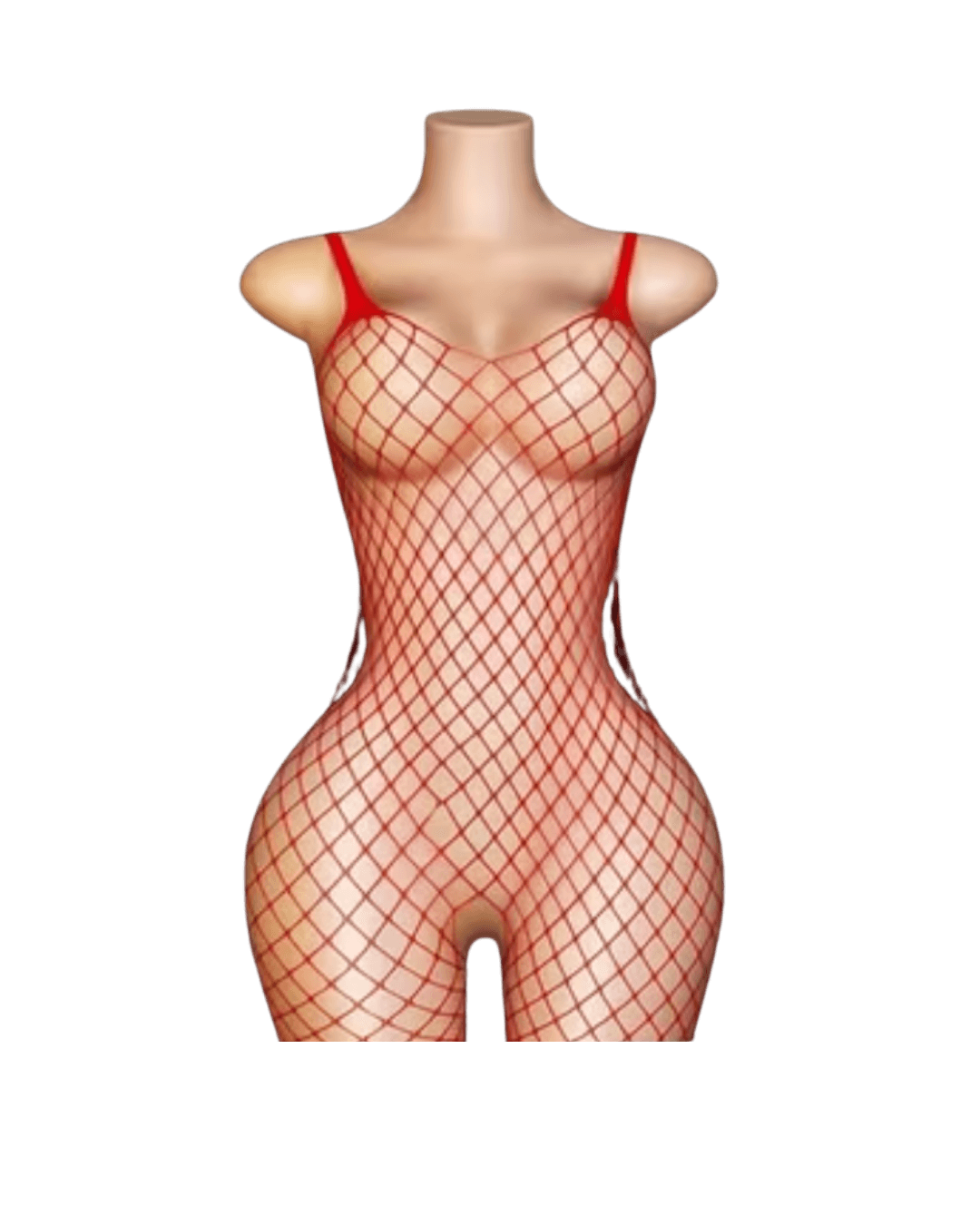 Bodysuit Fishnet Fino Rojo